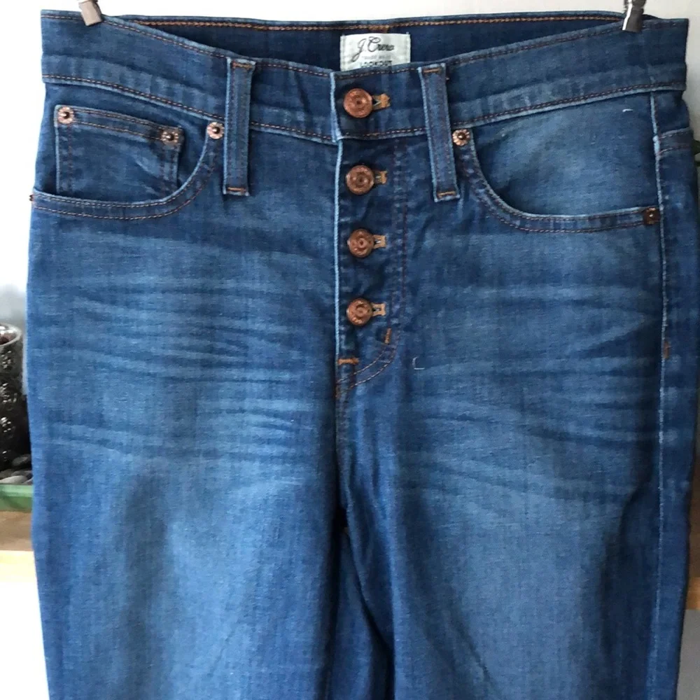 J. Crew Lookout High Rise Skinny Button Fly Skinny Jean Size 27 Tall